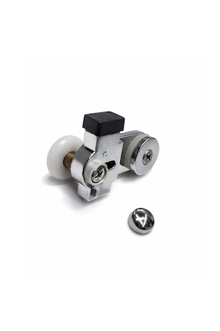 Ayrıntıshop Bir Sabit İki Çalışır Duşakabin Metal Tekerlek 1 Adet Krom