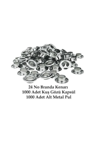 Branda Kenarı 24 No Sac Pullu Kuş Gözü Kapsülü 1000 Takım Kuşgözü (397710633)