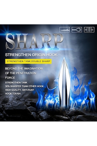 MSO VIP Kalite 3 Kollu 2X & 4X Yüksek Karbonu Olta Balık İğne