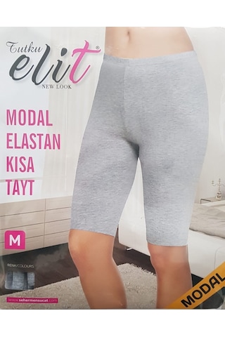 Tutku Elit Bayan Modal Elastan Kısa Tayt 2103 Gri