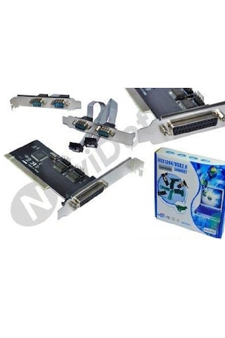 Navidata Nvd-62 Pci Lpt Paralel Port Db25 + Rs232 Db9 Dual Seri Com Port
