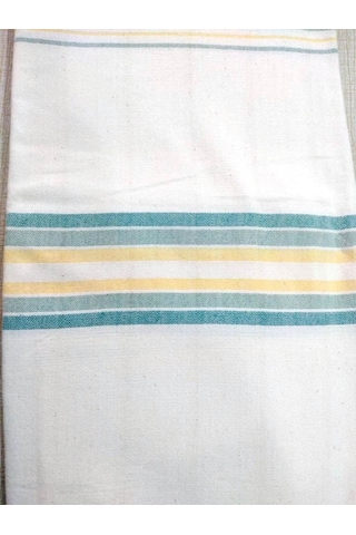 Mandaş Pamuklu El Dokuma Peştemal (80X200) - Krem Sarı