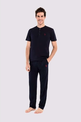 U.S. Polo Assn. Erkek Lacivert 3 lü Pijama Takım 12005 Lacivert