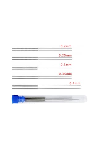 Nozül Temizleme İğnesi 10 Adet 0.2mm 0.25mm 0.3mm 0.35mm 0.4mm 3d Yazıcı Nozzle Printer Crelity Ende