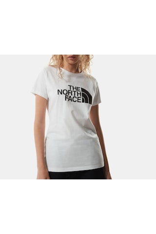 The North Face W S/S Easy Tee Kadın Günlük Tişört Nf0A4T1Qfn41 Be Beyaz