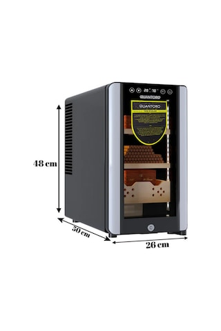 Quantoro Qcc-39 Elektronik Nemlendirme & Soğutmalı Siyah Puro Dolabı - Qtr-007