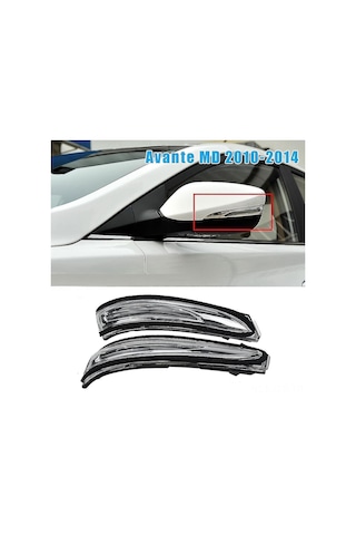 Geeroyoo Hyundai Elantra İ30 Veloster Sağ Ayna Sinyal Lambası 2011-2016 Amber Işık Beyaz Lens 876143x000