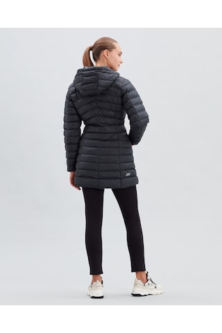 Skechers W Essential Maxi Length Hooded Jacket Kadın Siyah Mont S212005-001 Siyah