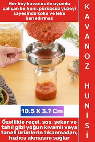 Huni Ev Mutfak Konserve Reçel Sos Tahıl Baharat Dolumu Koku Yapmaz Kolay Temizlenir Ergonomik Tutma Çok Renkli