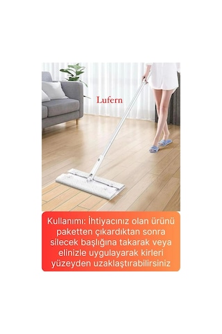 40 Adet Tak Kullan At Islak Mop Yüzey Temizlik Bezi Havlusu İz Bırakmaz Fayans Ahşap Duvar Büyük Boy Çok Renkli