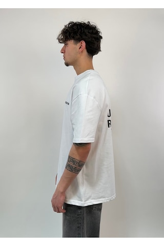 Zaee Nobody Cares Oversize Tişört Beyaz