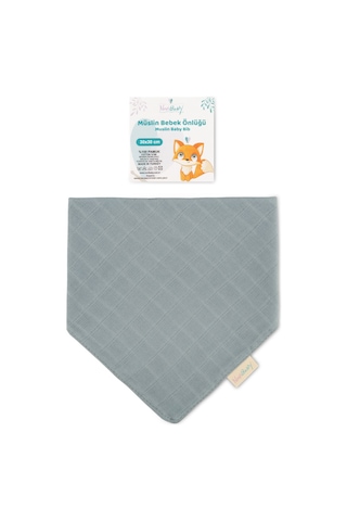 Novibaby Müslin Bebek Fular Önlük – Petrol – Mama Önlüğü Salya Bezi Ağız Mendili Bandana 30x30cm Petrol Mavisi
