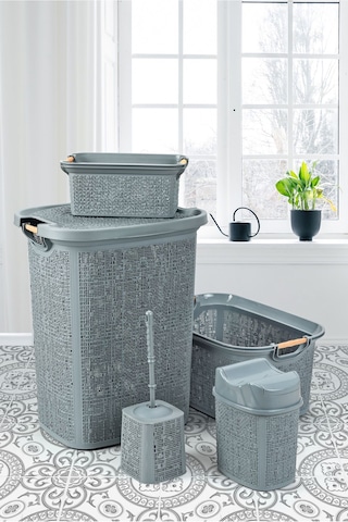 Practical 5 Parça Banyo Seti Gri