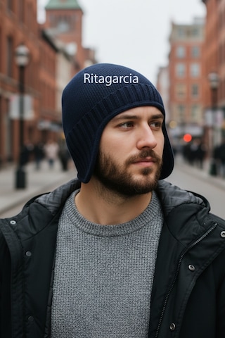 Ritagarcia Unisex Polar Astarlı Kulaklı Bere - Rüzgar Geçirmeyen Termal Kış Beresi Lacivert