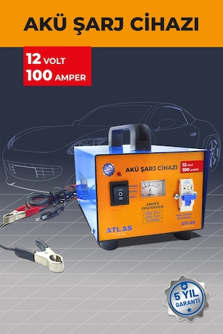 Atlas Akü Şarj Cihazı 12 Volt 100 Amper Atlas Akü Şarj Cihazı 12 Volt 100 Amper
