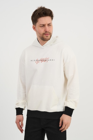 Alexander Gardi Alexandergardı Özel Unisex Baskılı Kapüşonlu Kanguru Cepli Sweatshirt Unx-0017602 Ekru