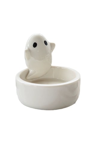 Springsun Seramik Kedi Fantom Mumluk, Nordik Stil Dekorasyon, Halloween Hediyesi, Aromaterapi Mum Tutucu Mum Dahil Değil