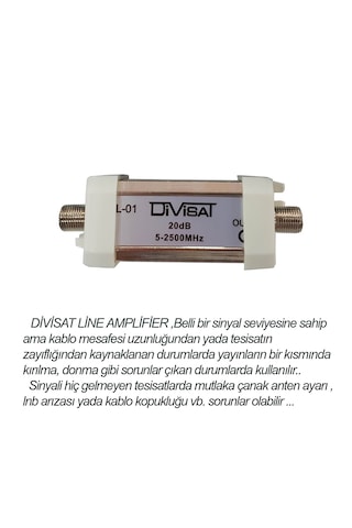 Divisat Line Amplifier Uydu Sinyal Yükseltici 20db