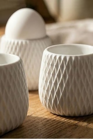 Zeno Dekoratif Haşlanmış Yumurta Seti 3, Mermer Beyazı Çok Renkli
