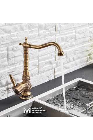 Antik İşlemeli Çanak Lavabo Bataryası
