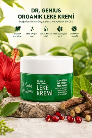 Dr. Genius Leke Kremi 50 Ml - Etko Cosmos Organic Sertifikalı& Anti-aging