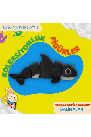 Tavşan Yumi Balinalar Koleksiyonu - 4 Parça 5-7 Cm Hareketli Oyuncaklar Ve Bilgilendirici Kartlat "