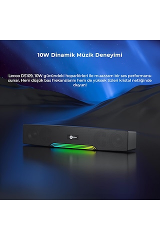 Ds109 10w Bluetooth Kablosuz Rgb Aydınlatmalı Hoparlör - Masaüstü, Pc, Tv, Laptop Uyumlu, Usb/s