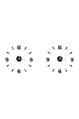 Goldenqian 24x Dekor Kuvars Kendin Yap Duvar Saati Saatleri Horloge Saat Oturma Odası Moda Akrilik Ayna Çıkartmaları Siyah Tnj24e Siyah