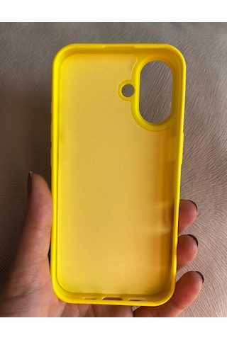 Apple Uyumlu iPhone 16 Logolu İçi Kadife Silikon Lansman Kılıf