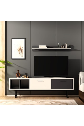 Enna Tv Ünitesi Beyaz Antrasit