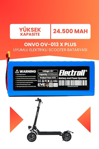 Onvo Ov-013 X Plus Yüksek Kapasite Batarya 48v 24.5ah Pil