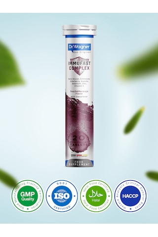 Dr. Wagner Immufast Complex Ekinezya Ve Karamürver Besin Desteği 20 Efervesan Tablet