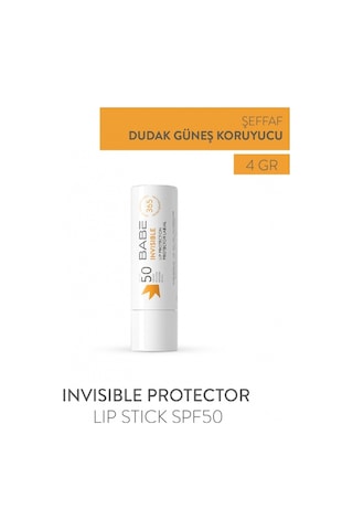 Babe Invisible Protector Lip Stick SPF50+ 4Gr - Besleyici Dudak Güneş Stick