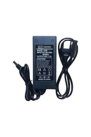 Aly Changer 42V 2A Scooter Şarj Adaptörü 5.5/2.5 UÇ Laptop Tip
