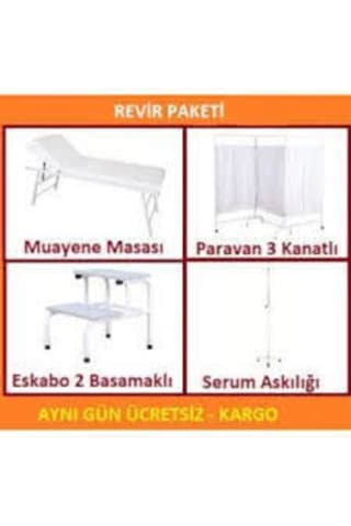 Muayene Masası Paravan Eskabo Serum Askısı Osgb İsgb Revir