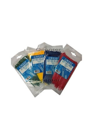 Gwest 3.6X150Mm 15Cm Renkli Plastik Kablo Bağı 100 Adet Siyah