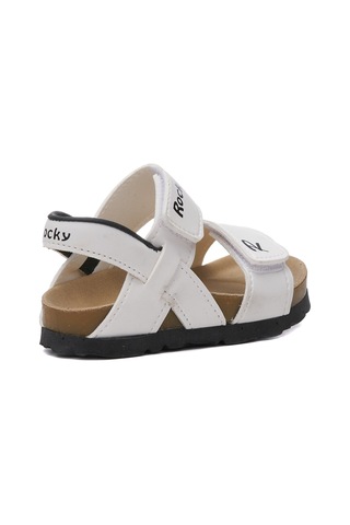 Unisex Çocuk Günlük Sandalet Bilekten Cırtlı Ayarlanır Kalın Taban Rahat Hafif Ayakkabı 316 Beyaz