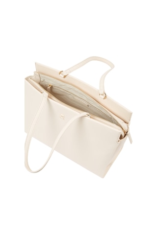 Tommy Hilfiger Th Legacy Kadın Açık Bej Tote Çanta-15655