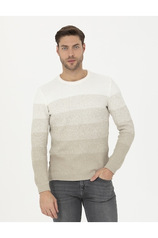 Pierre Cardin Erkek Kum Melanj Triko Kazak 50278085-vr123 Kum Melanj