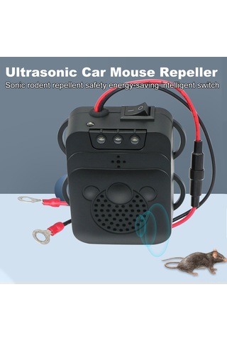 Skycity Araç İçin Ultrasonik Sıçan Kovucu - 12v Dc Abs Malzeme 40 M² Kapsama Alanı