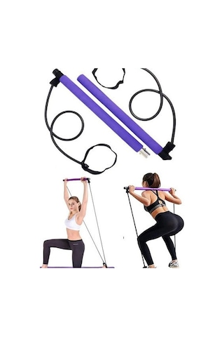 Portatif Çubuklu Direnç Lastiği Egzersiz Aleti Çok Renkli