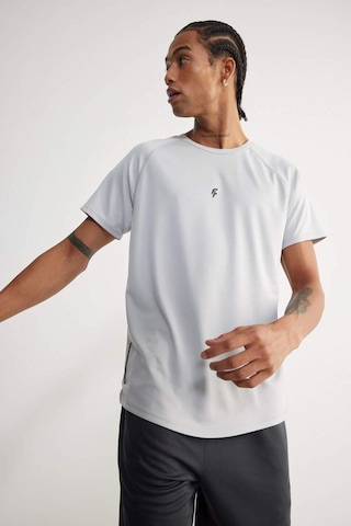 DeFactoFit Hızlı Kuruyan Slim Fit Dar Kesim Bisiklet Yaka Baskılı Sporcu Kısa Kollu Tişört V2887AZ25SPGR91