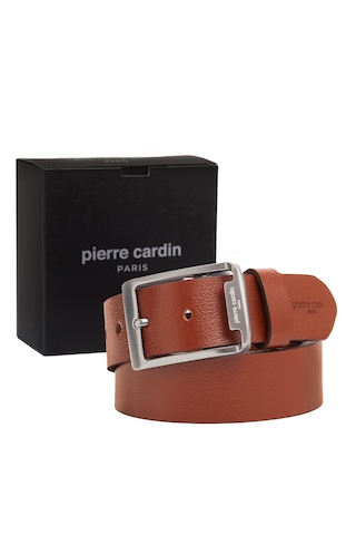 Pierre Cardin Deri Erkek Kemer En 4 Cm Pc-3100 Taba