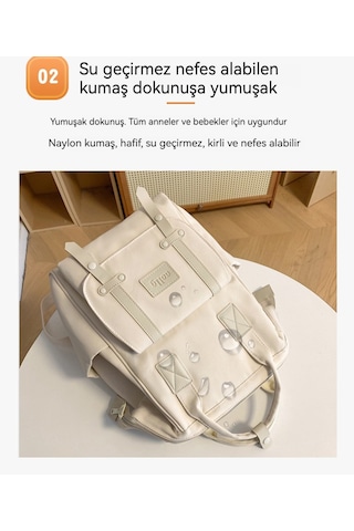 Hafif Seyahat Sırt Çantası Anne Çantası-siyah Siyah