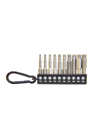 10 Parça 50mm S2 Manyetik Bits Seti - Torx Grubu