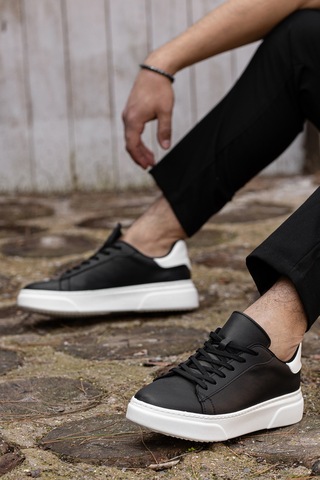 Daxtors D0506 Günlük Ortopedik Erkek Casual Ayakkabı Siyah-beyaz