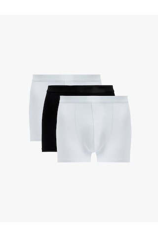 Koton Basic Pamuklu 3'lü Boxer Seti Beyaz 6slm90027mk