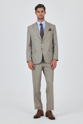 İmza Koyu Bej Mono Yaka Astarlı Çift Yırtmaç Esnek 4 Drop Comfort Fit Classic Takım Elbise 1001250160 Koyu Bej