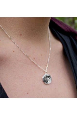 Dolunay Kolye Kadın Kolyesi Aksesuar 3D Çok Renkli