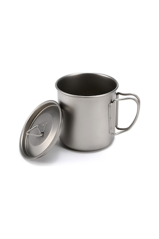 Yunboo Hafif Ve Dayanıklı 400ml Titan Kamp Bardak - Doğa Yürüyüşleri İçin Gümüş